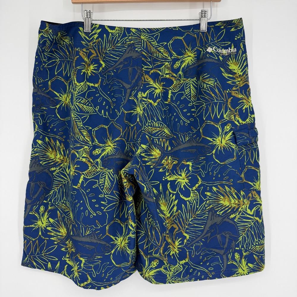 Columbia Men's PFG Offshore II Board Shorts Sz 38 Floral Fishing 11" Inseam - Picture 8 of 11